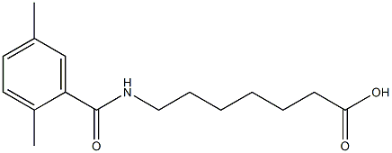 7-[(2,5-dimethylbenzoyl)amino]heptanoic acid Struktur