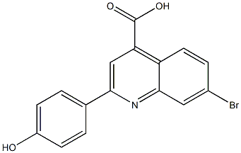 7-bromo-2-(4-hydroxyphenyl)quinoline-4-carboxylic acid Struktur