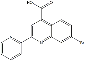 7-bromo-2-pyridin-2-ylquinoline-4-carboxylic acid Struktur