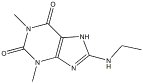 8-(ethylamino)-1,3-dimethyl-2,3,6,7-tetrahydro-1H-purine-2,6-dione Struktur