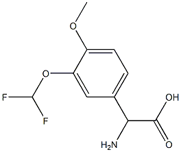 amino[3-(difluoromethoxy)-4-methoxyphenyl]acetic acid Struktur