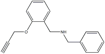 benzyl({[2-(prop-2-yn-1-yloxy)phenyl]methyl})amine Struktur