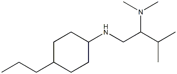 dimethyl({3-methyl-1-[(4-propylcyclohexyl)amino]butan-2-yl})amine Struktur