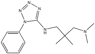 dimethyl(2-methyl-2-{[(1-phenyl-1H-1,2,3,4-tetrazol-5-yl)amino]methyl}propyl)amine Struktur