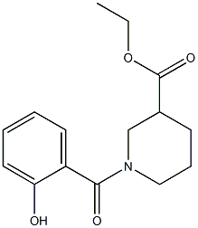 ethyl 1-[(2-hydroxyphenyl)carbonyl]piperidine-3-carboxylate Struktur