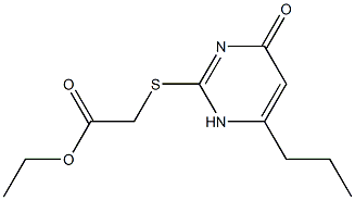 ethyl 2-[(4-oxo-6-propyl-1,4-dihydropyrimidin-2-yl)sulfanyl]acetate Struktur