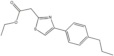 ethyl 2-[4-(4-propylphenyl)-1,3-thiazol-2-yl]acetate Struktur