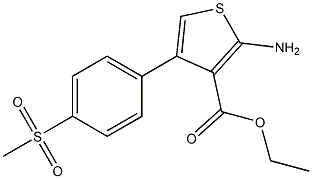 ethyl 2-amino-4-(4-methanesulfonylphenyl)thiophene-3-carboxylate Struktur