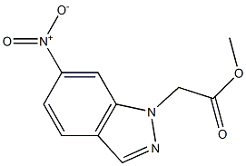 methyl 2-(6-nitro-1H-indazol-1-yl)acetate Struktur