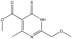 methyl 2-(methoxymethyl)-4-methyl-6-thioxo-1,6-dihydropyrimidine-5-carboxylate Struktur