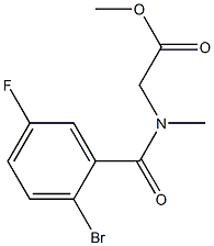 methyl 2-[(2-bromo-5-fluorophenyl)-N-methylformamido]acetate Struktur