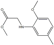 methyl 2-[(2-methoxy-5-methylphenyl)amino]acetate Struktur