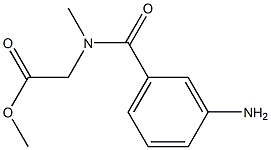 methyl 2-[(3-aminophenyl)-N-methylformamido]acetate Struktur