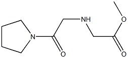 methyl 2-{[2-oxo-2-(pyrrolidin-1-yl)ethyl]amino}acetate Struktur