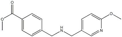 methyl 4-({[(6-methoxypyridin-3-yl)methyl]amino}methyl)benzoate Struktur