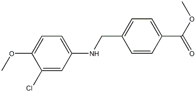 methyl 4-{[(3-chloro-4-methoxyphenyl)amino]methyl}benzoate Struktur