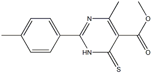 methyl 4-methyl-2-(4-methylphenyl)-6-thioxo-1,6-dihydropyrimidine-5-carboxylate Struktur