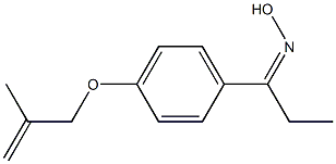 N-(1-{4-[(2-methylprop-2-en-1-yl)oxy]phenyl}propylidene)hydroxylamine Struktur