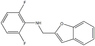 N-(1-benzofuran-2-ylmethyl)-2,6-difluoroaniline Struktur