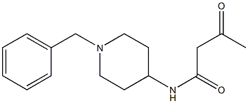 N-(1-benzylpiperidin-4-yl)-3-oxobutanamide Struktur