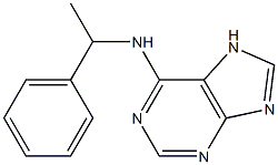 N-(1-phenylethyl)-7H-purin-6-amine Struktur