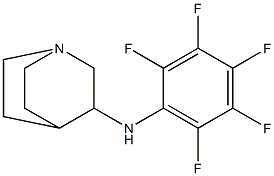 N-(2,3,4,5,6-pentafluorophenyl)-1-azabicyclo[2.2.2]octan-3-amine Struktur