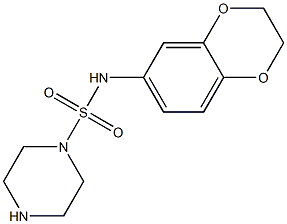 N-(2,3-dihydro-1,4-benzodioxin-6-yl)piperazine-1-sulfonamide Struktur