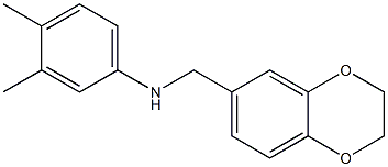 N-(2,3-dihydro-1,4-benzodioxin-6-ylmethyl)-3,4-dimethylaniline Struktur