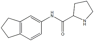 N-(2,3-dihydro-1H-inden-5-yl)pyrrolidine-2-carboxamide Struktur