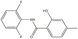 N-(2,6-difluorophenyl)-2-hydroxy-4-methylbenzamide Struktur