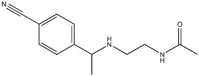 N-(2-{[1-(4-cyanophenyl)ethyl]amino}ethyl)acetamide Struktur