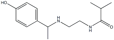 N-(2-{[1-(4-hydroxyphenyl)ethyl]amino}ethyl)-2-methylpropanamide Struktur