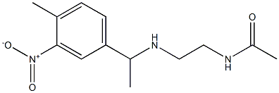 N-(2-{[1-(4-methyl-3-nitrophenyl)ethyl]amino}ethyl)acetamide Struktur