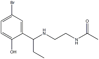 N-(2-{[1-(5-bromo-2-hydroxyphenyl)propyl]amino}ethyl)acetamide Struktur