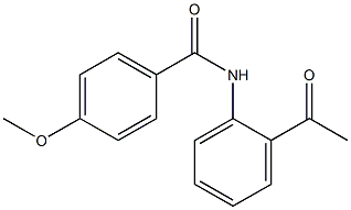 N-(2-acetylphenyl)-4-methoxybenzamide Struktur