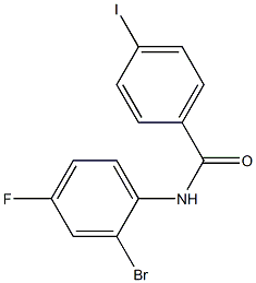 N-(2-bromo-4-fluorophenyl)-4-iodobenzamide Struktur