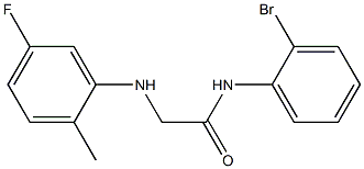 N-(2-bromophenyl)-2-[(5-fluoro-2-methylphenyl)amino]acetamide Struktur