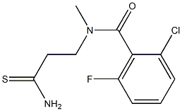 N-(2-carbamothioylethyl)-2-chloro-6-fluoro-N-methylbenzamide Struktur