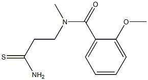 N-(2-carbamothioylethyl)-2-methoxy-N-methylbenzamide Struktur