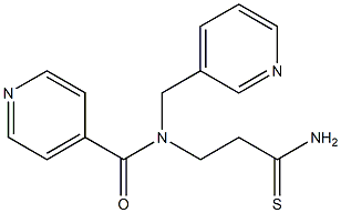 N-(2-carbamothioylethyl)-N-(pyridin-3-ylmethyl)pyridine-4-carboxamide Struktur