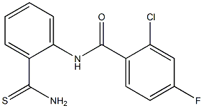 N-(2-carbamothioylphenyl)-2-chloro-4-fluorobenzamide Struktur