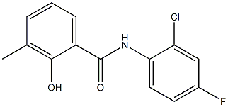 N-(2-chloro-4-fluorophenyl)-2-hydroxy-3-methylbenzamide Struktur