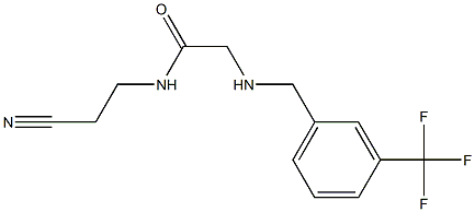 N-(2-cyanoethyl)-2-({[3-(trifluoromethyl)phenyl]methyl}amino)acetamide Struktur