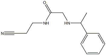 N-(2-cyanoethyl)-2-[(1-phenylethyl)amino]acetamide Struktur