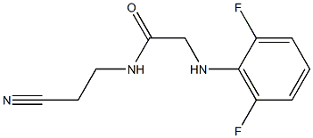 N-(2-cyanoethyl)-2-[(2,6-difluorophenyl)amino]acetamide Struktur