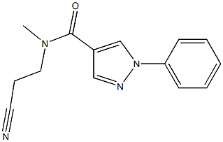 N-(2-cyanoethyl)-N-methyl-1-phenyl-1H-pyrazole-4-carboxamide Struktur