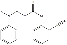 N-(2-cyanophenyl)-3-[methyl(phenyl)amino]propanamide Struktur