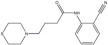 N-(2-cyanophenyl)-4-(thiomorpholin-4-yl)butanamide Struktur