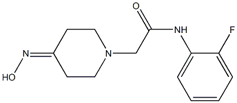 N-(2-fluorophenyl)-2-[4-(hydroxyimino)piperidin-1-yl]acetamide Struktur