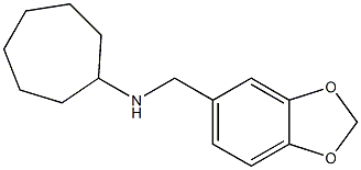 N-(2H-1,3-benzodioxol-5-ylmethyl)cycloheptanamine Struktur